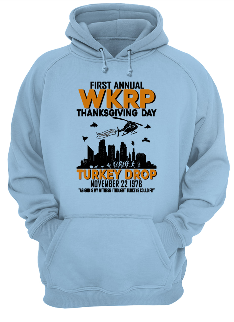 First annual wkrp thanksgiving day turkey drop november 22 1978 hoodie