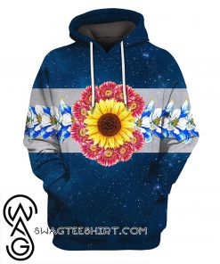 Flower galaxy full printing shirt