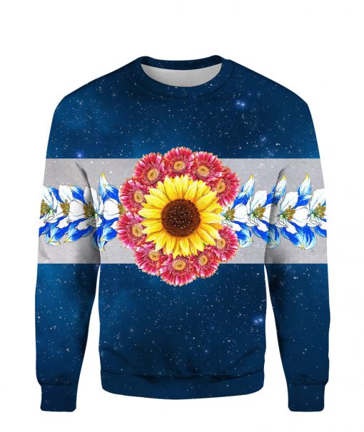 Flower galaxy full printing sweatshirt