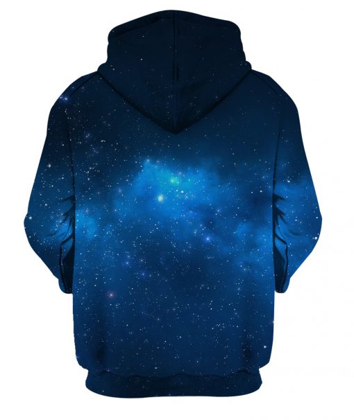 Flower galaxy full printing zip hoodie - back