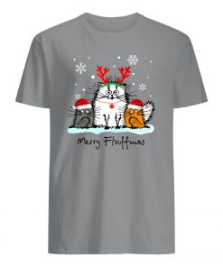 Fluffy cat merry fluffmas mens shirt