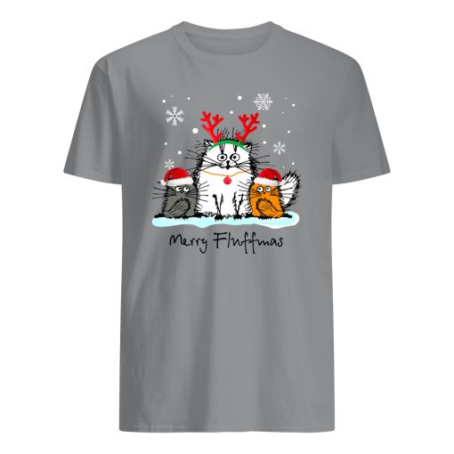 Fluffy cat merry fluffmas mens shirt