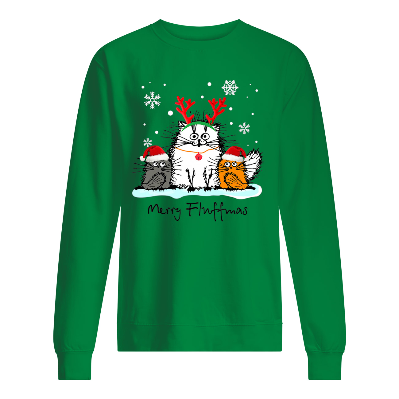 Fluffy cat merry fluffmas sweatshirt