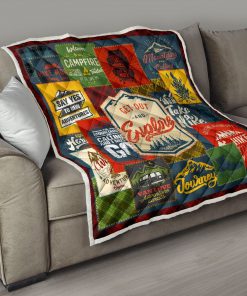 Get out and explore camping quilt 2