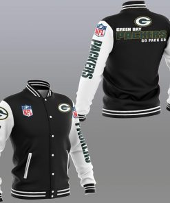 Green bay packers go pack go jacket - black