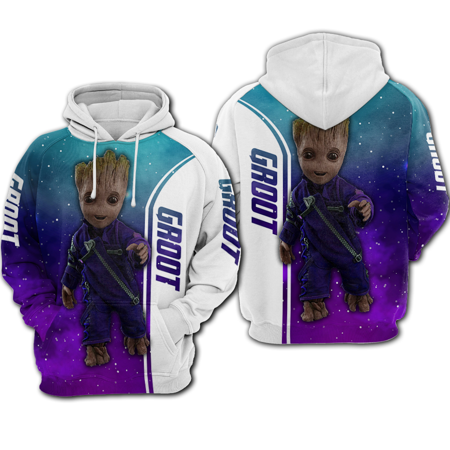 Groot galaxy full printing hoodie 1