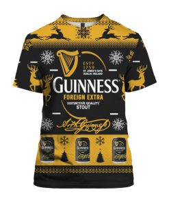 Guinness foreign extra stout full printing ugly christmas tshirt