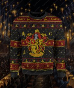 Harry potter gryffindor ugly christmas sweater - black
