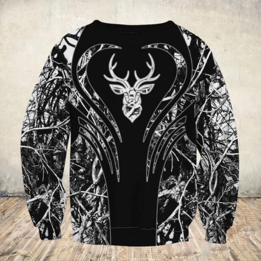 Heart deers all over print sweatshirt 1