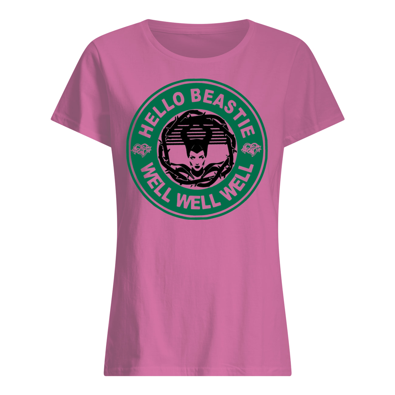 Hello beastie well well well maleficent starbuck coffee womens shirt