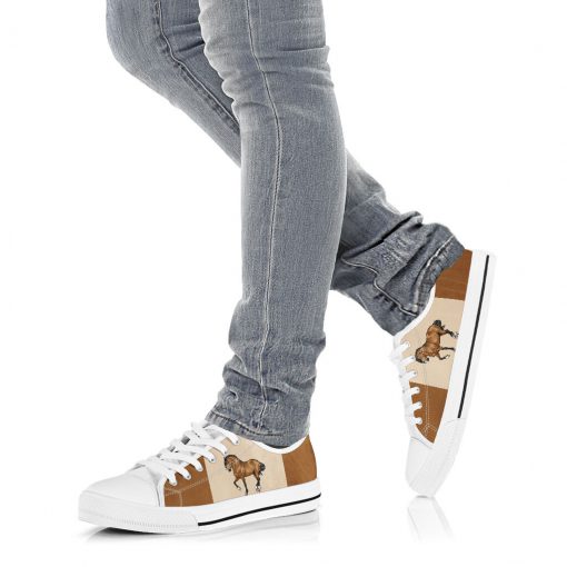 Horse low top canvas sneakers 3
