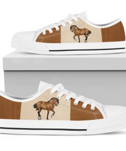 Horse low top canvas sneakers 5