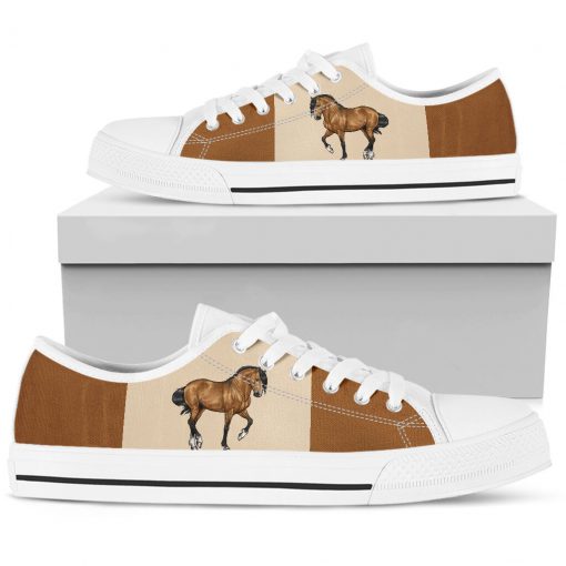 Horse low top canvas sneakers 5