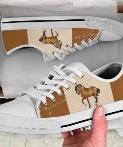 Horse low top canvas sneakers 6