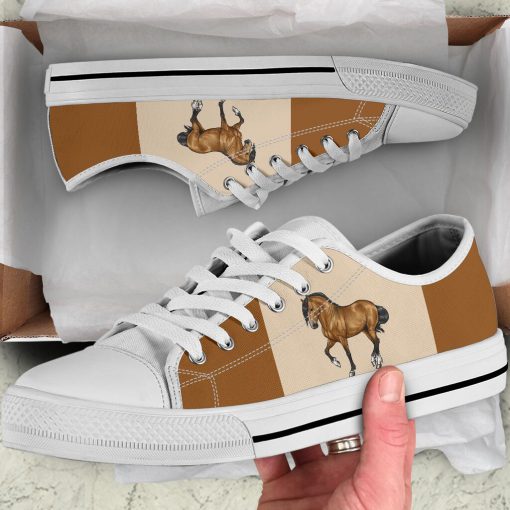 Horse low top canvas sneakers 6