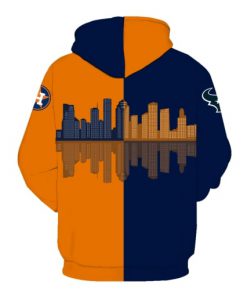 Houston astros and houston texans all over print hoodie - back