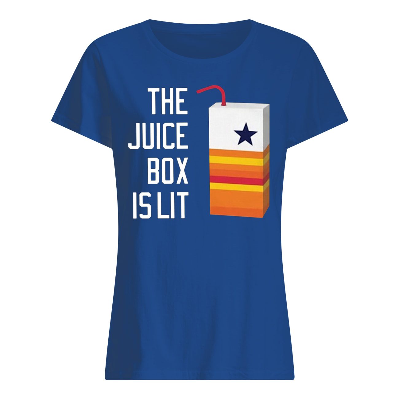 Houston astros the juice box is lit womens shirt