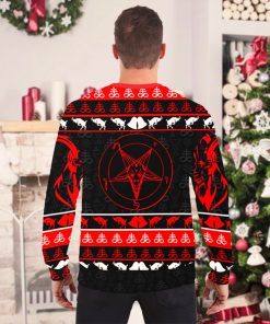 I love satan I mean santa full printing ugly christmas sweater 3