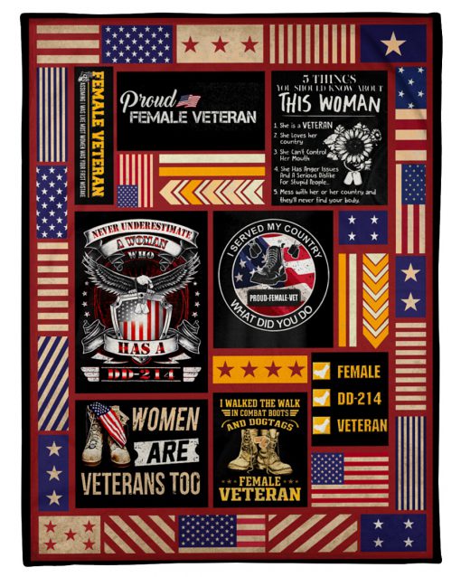 I served my country what did you do proud female veteran fleece blanket 1