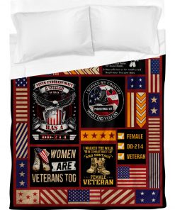 I served my country what did you do proud female veteran fleece blanket 4