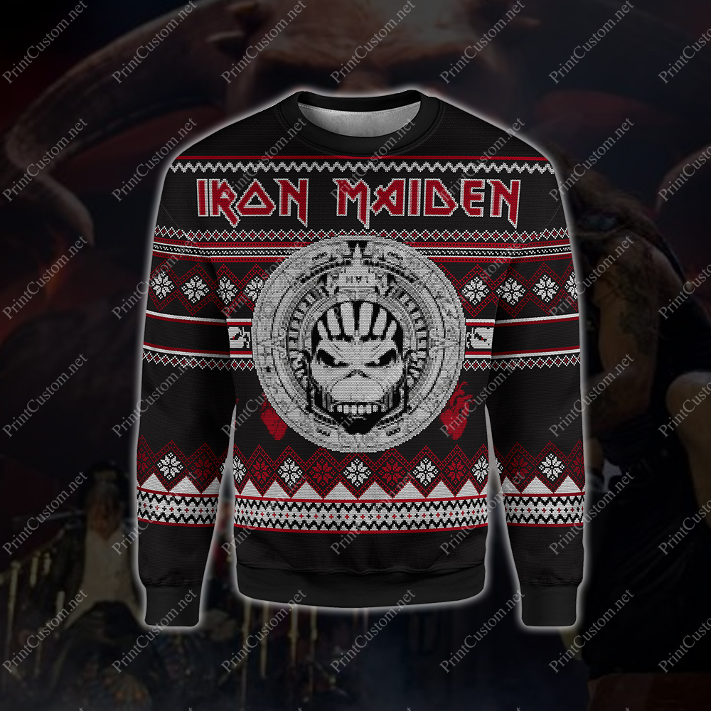 Iron maiden full printing ugly christmas sweater 1