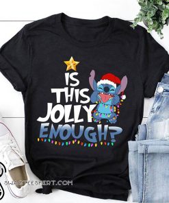 Is this jolly enough stitch christmas light shirt