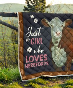 Just girl who loves herefords cow heifer quilt 2