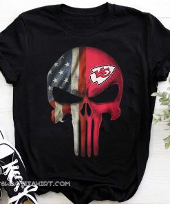 Kansas city chiefs american flag punisher skull shirt