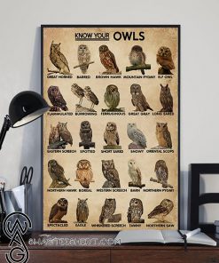 Know your owls poster