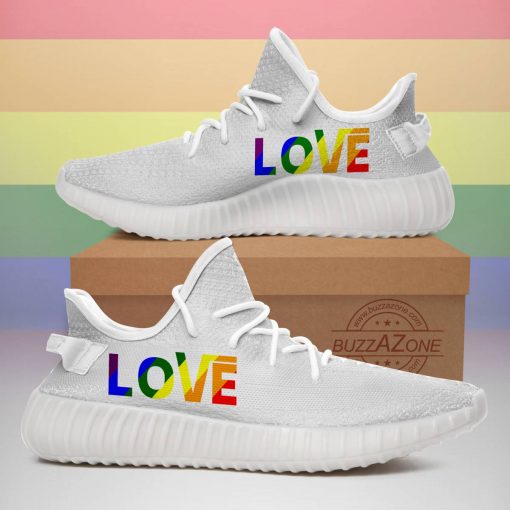 LGBT love custom yeezy shoes 1