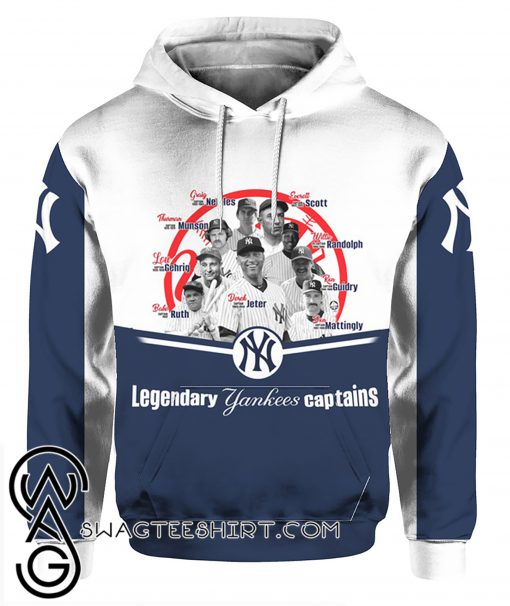 Legendary yankees captains new york yankees 3d hoodie