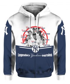 Legendary yankees captains new york yankees 3d zip hoodie