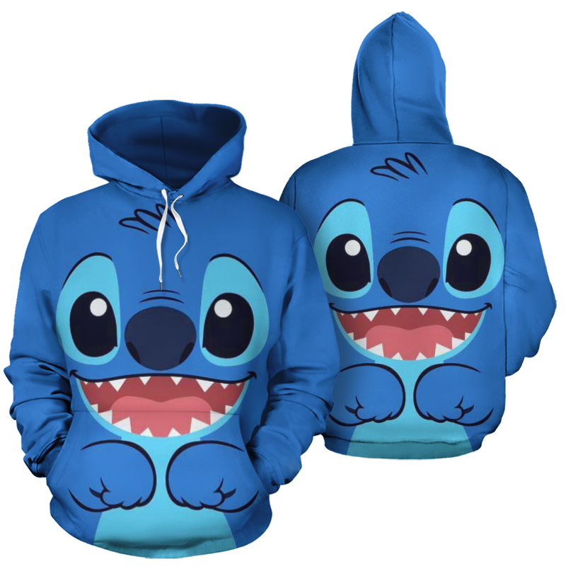 Lilo and stitch face full printing hoodie 1