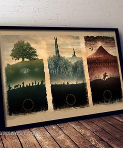 Map of middle earth the lord of the rings poster