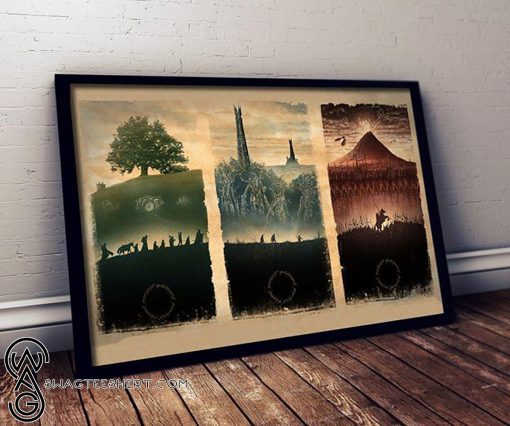 Map of middle earth the lord of the rings poster