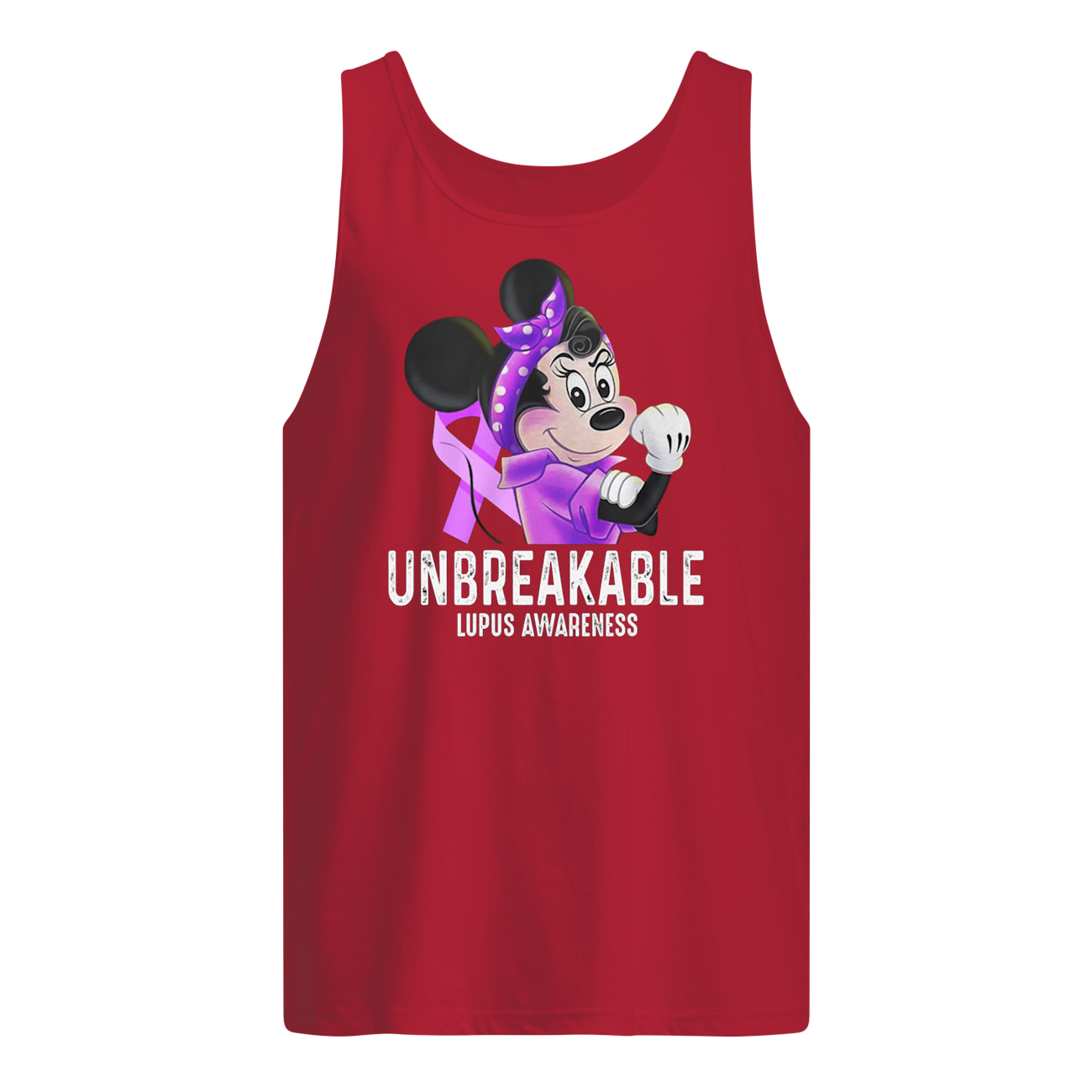 Minnie mouse unbreakable lupus awareness tank top
