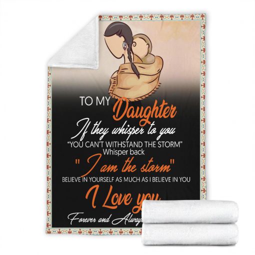 Native american to my daughter i love you blanket 3