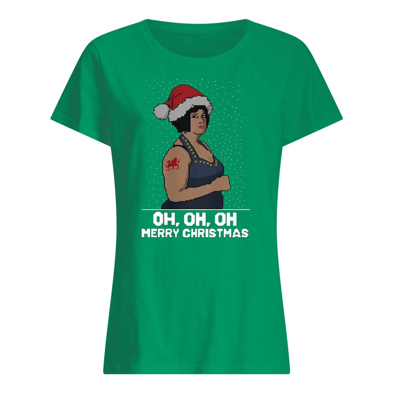 Nessa jenkins oh oh oh merry christmas womens shirt