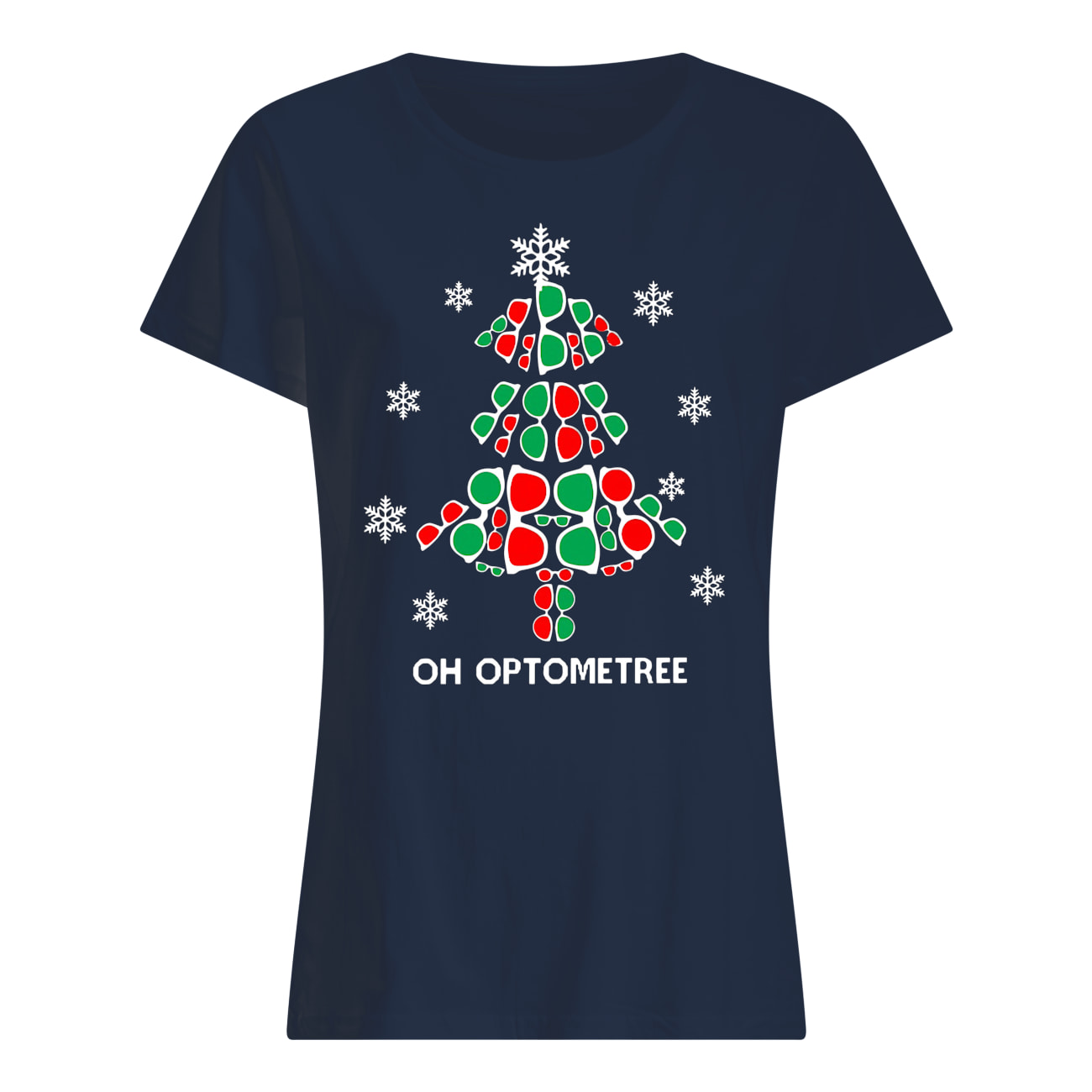 Oh optometree christmas tree womens shirt