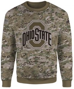 Ohio state buckeyes camo style all over print sweatshirt