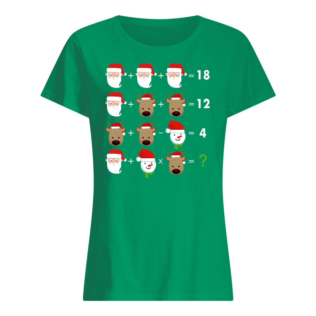 Order of operations quiz funny math teacher christmas womens shirt