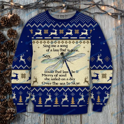 Outlander sing me a song dragonfly full printing ugly christmas sweater 2