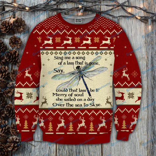 Outlander sing me a song dragonfly full printing ugly christmas sweater 4