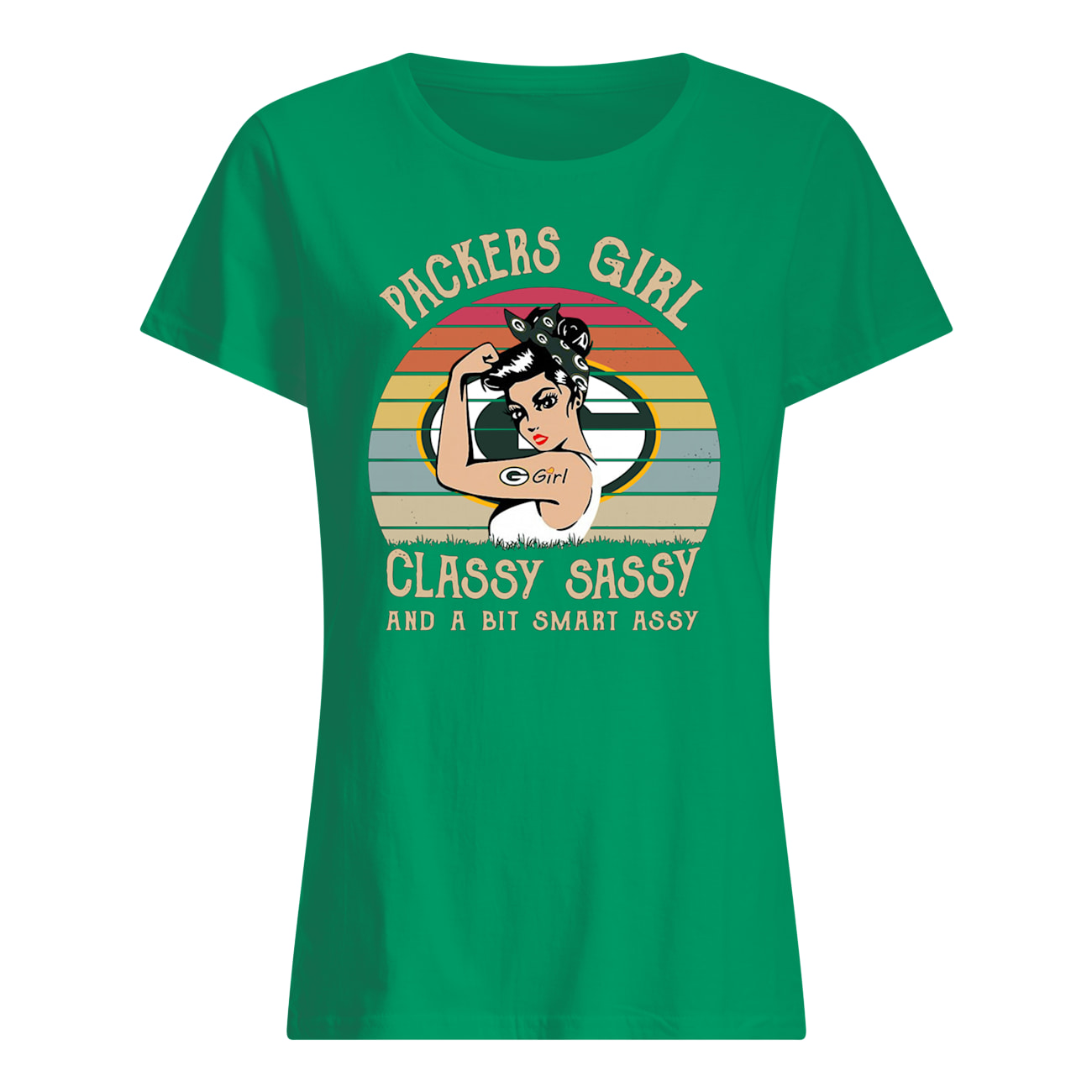 Packers girl classy sassy and a bit smart assy green bay packers womens shirt