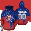 Personalized name and number chicago cubs all over print shirt