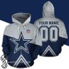 Personalized name and number dallas cowboys all over print shirt