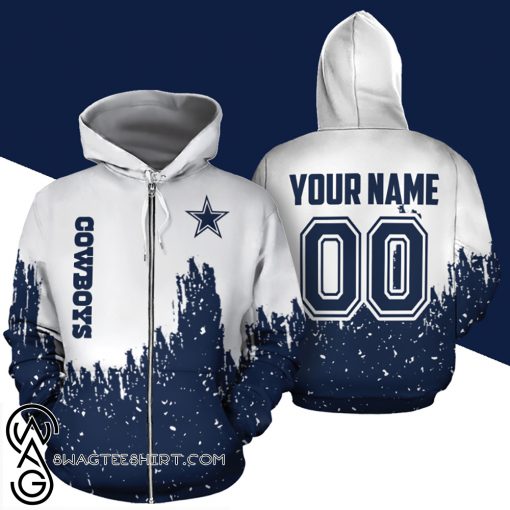 Personalized name and number dallas cowboys galaxy all over print shirt