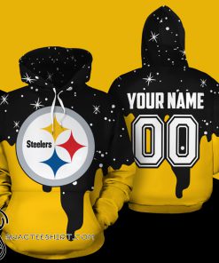 Personalized name and number pittsburgh steelers all over print shirt