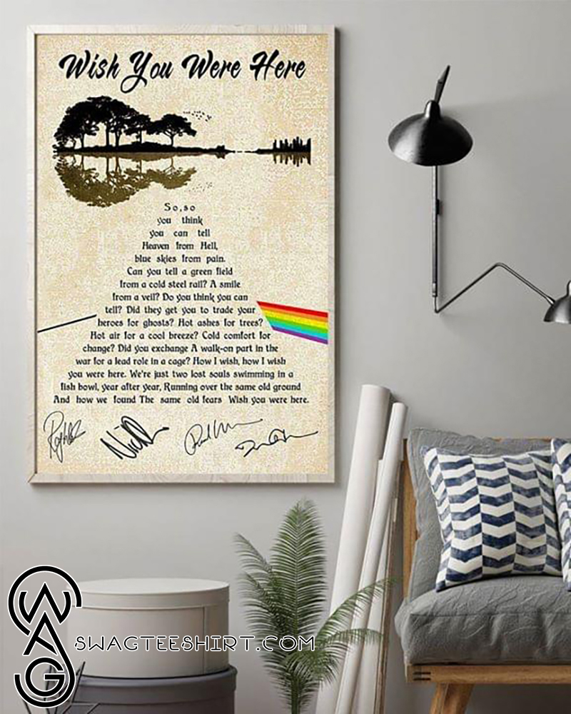 Wish You Were Here Pink Floyd Music Poster Wish You Were Here Pink Floyd Lyrics Poster Wish You Were Here Pink Floyd Album Poster TTL108