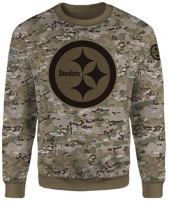 Pittsburgh steelers camo style all over print sweatshirt